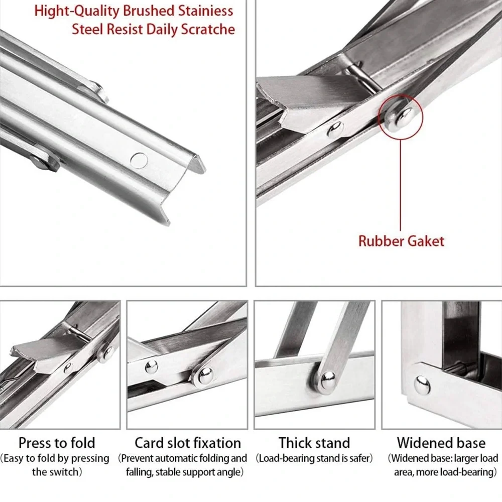 NIB DOMISL 20” Multi Function Stainless brackets - Set of 2 - Picture 8 of 9